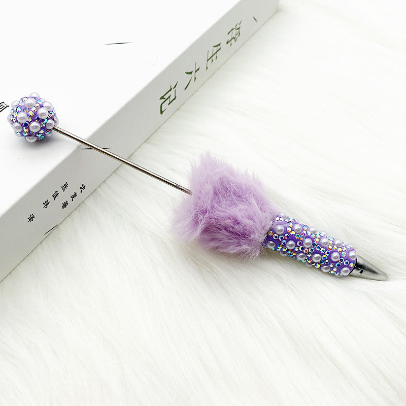 Wholesale wholesale beadable pens DIY pearl full diamond ball pen